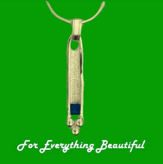 Image 0 of Art Deco Rectangular Iolite 9K Yellow Gold Pendant