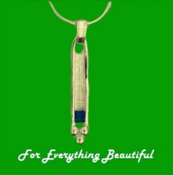 Art Deco Rectangular Iolite 9K Yellow Gold Pendant