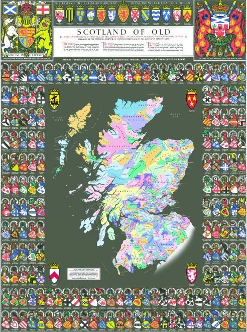 Image 2 of Scotland Of Old Clan Map of Scotland Collins Folded Map Guide