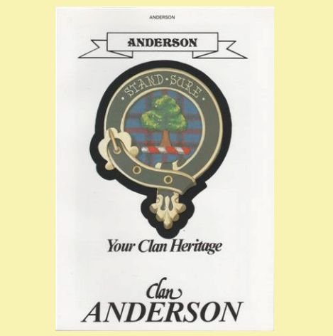 Image 0 of Anderson Your Clan Heritage Anderson Clan Paperback Book Alan McNie