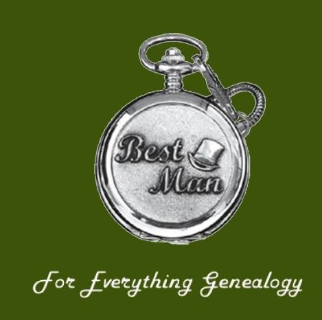 Image 0 of Best Man Themed Pewter Motif Chrome Pocket Watch