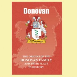 Donovan Coat Of Arms History Irish Family Name Origins Mini Book 