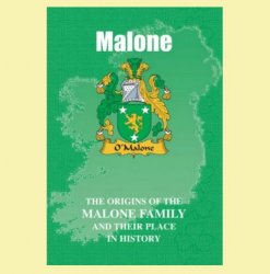 Malone Coat Of Arms History Irish Family Name Origins Mini Book 