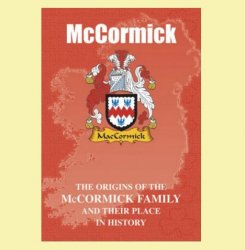 McCormick Coat Of Arms History Irish Family Name Origins Mini Book 