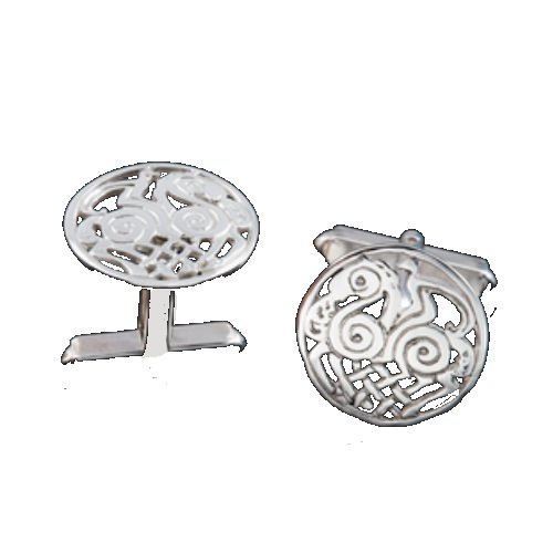 Image 1 of Sleipnir Horse Norse Design Mens Sterling Silver Cufflinks