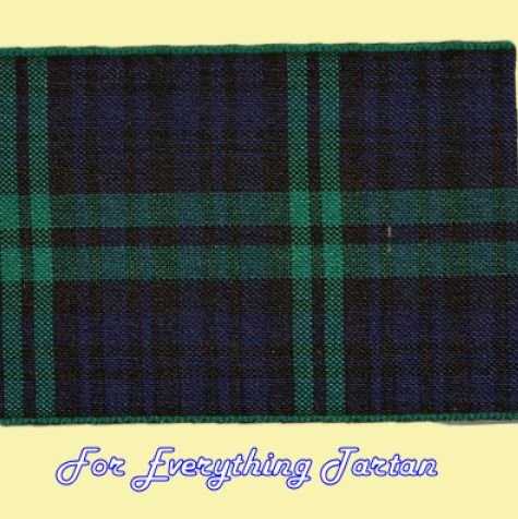 Image 0 of Black Watch Modern Plaid Polyester Fabric Tartan Ribbon 75mm x 1 metre