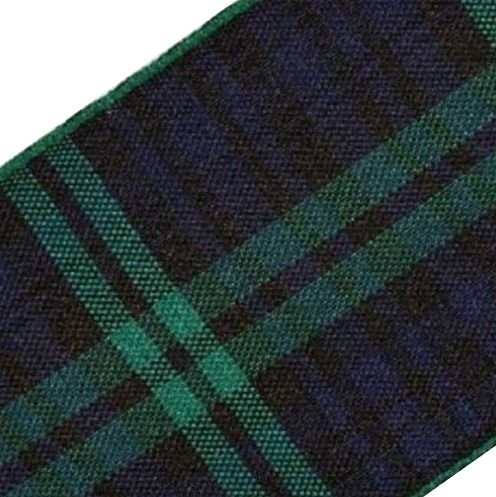 Image 1 of Black Watch Modern Plaid Polyester Fabric Tartan Ribbon 40mm x 25 metres