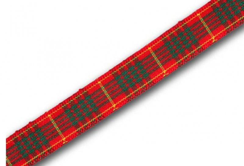 Image 1 of Cameron Modern Plaid Polyester Fabric Tartan Ribbon 7mm x 25 metres