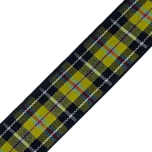Image 1 of Cornish National Plaid Polyester Fabric Tartan Ribbon 16mm x 25 metres