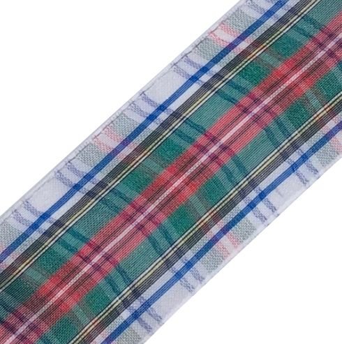 Image 1 of Dress Stewart Plaid Organza Fabric Tartan Ribbon 40mm x 25 metres