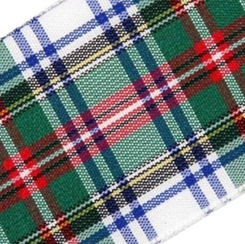 Image 1 of Dress Stewart Plaid Polyester Fabric Tartan Ribbon 40mm x 25 metres