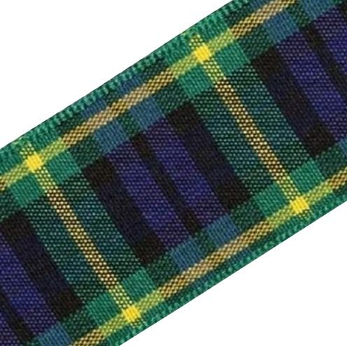Image 1 of Gordon Modern Plaid Polyester Fabric Tartan Ribbon 25mm x 25 metres