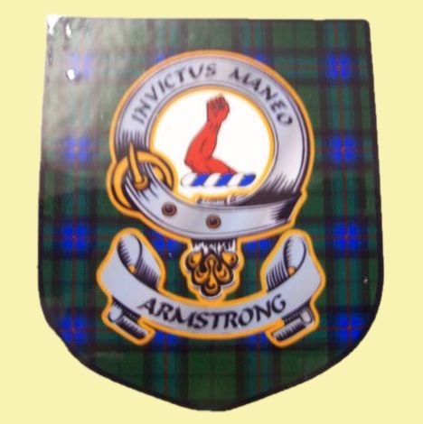 Image 0 of Armstrong Clan Tartan Clan Armstrong Badge Shield Decal Sticker Set of 3