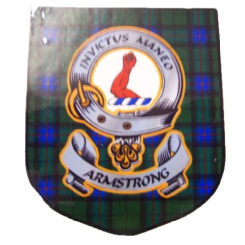 Image 1 of Armstrong Clan Tartan Clan Armstrong Badge Shield Decal Sticker Set of 3