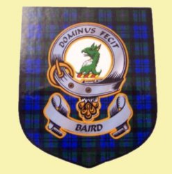 Baird Clan Tartan Clan Baird Badge Shield Decal Sticker 