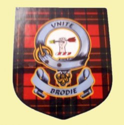 Brodie Clan Tartan Clan Brodie Badge Shield Decal Sticker 