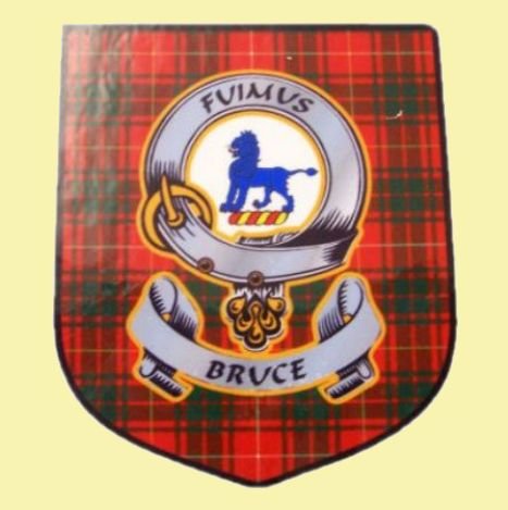 Image 0 of Bruce Clan Tartan Clan Bruce Badge Shield Decal Sticker 