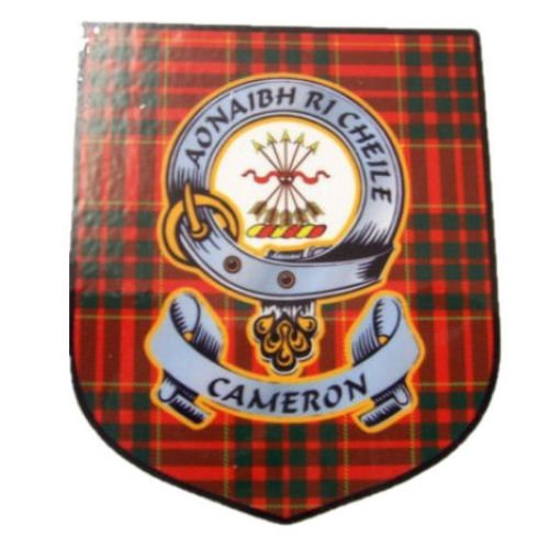 Image 1 of Cameron Clan Tartan Clan Cameron Badge Shield Decal Sticker Set of 3