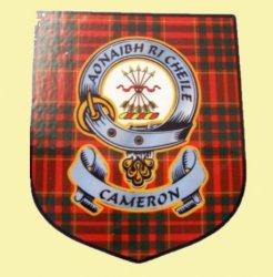 Cameron Clan Tartan Clan Cameron Badge Shield Decal Sticker