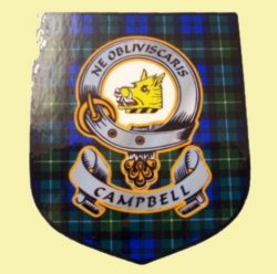 Campbell Clan Tartan Clan Campbell Badge Shield Decal Sticker Set of 3 