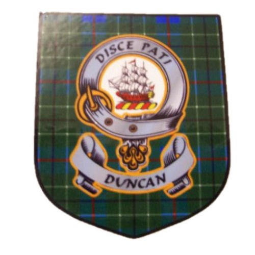 Image 1 of Duncan Clan Tartan Clan Duncan Badge Shield Decal Sticker Set of 3