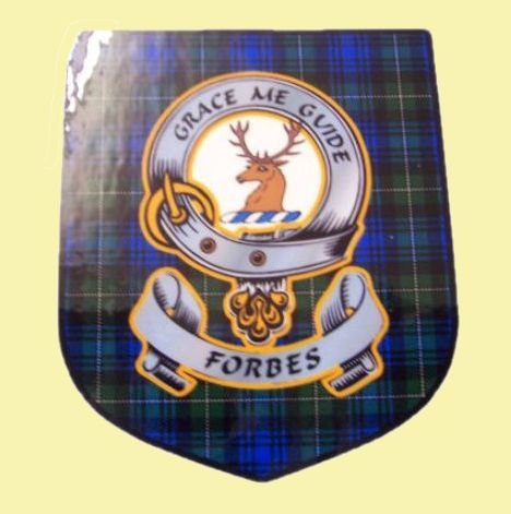 Image 0 of Forbes Clan Tartan Clan Forbes Badge Shield Decal Sticker Set of 3