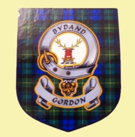 Image 0 of Gordon Clan Tartan Clan Gordon Badge Shield Decal Sticker Set of 3