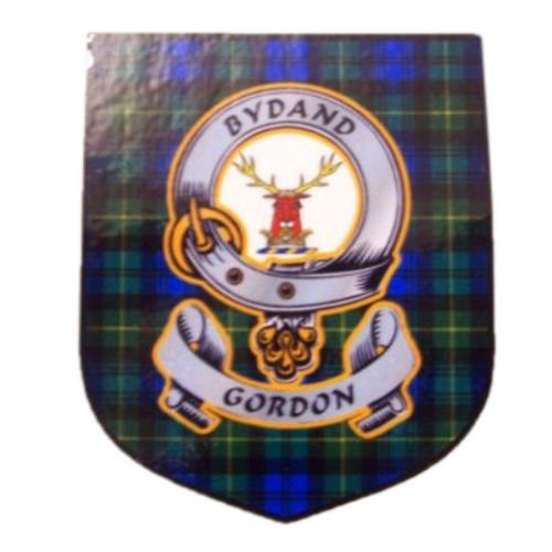 Image 1 of Gordon Clan Tartan Clan Gordon Badge Shield Decal Sticker Set of 3