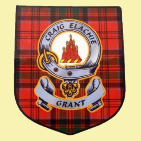 Image 0 of Grant Clan Tartan Clan Grant Badge Shield Decal Sticker Set of 3