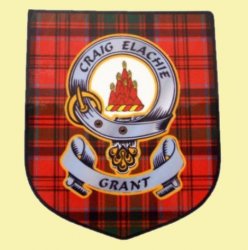 Grant Clan Tartan Clan Grant Badge Shield Decal Sticker 