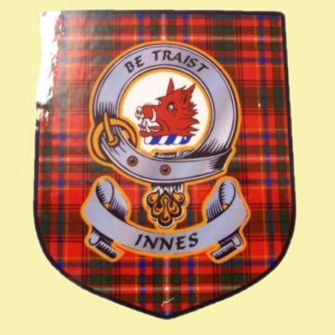 Image 0 of Innes Clan Tartan Clan Innes Badge Shield Decal Sticker 