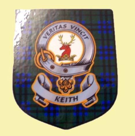 Image 0 of Keith Clan Tartan Clan Keith Badge Shield Decal Sticker Set of 3