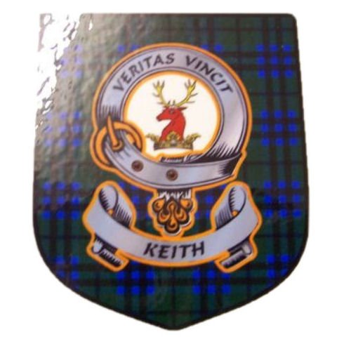 Image 1 of Keith Clan Tartan Clan Keith Badge Shield Decal Sticker Set of 3