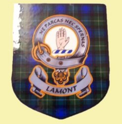 Lamont Clan Tartan Clan Lamont Badge Shield Decal Sticker 