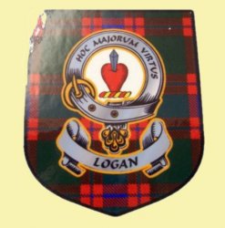 Logan Clan Tartan Clan Logan Badge Shield Decal Sticker 