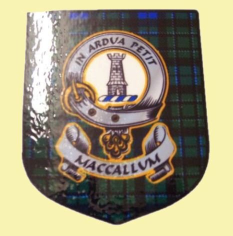 Image 0 of MacCallum Clan Tartan Clan MacCallum Badge Shield Decal Sticker Set of 3