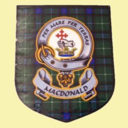 MacDonald Clan Tartan Clan MacDonald Badge Shield Decal Sticker 