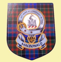 MacDonald Clanranald Tartan Clan MacDonald Badge Shield Decal Sticker 