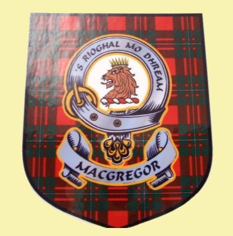 Image 0 of MacGregor Clan Tartan Clan MacGregor Badge Shield Decal Sticker 