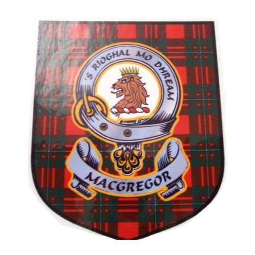 Image 1 of MacGregor Clan Tartan Clan MacGregor Badge Shield Decal Sticker 