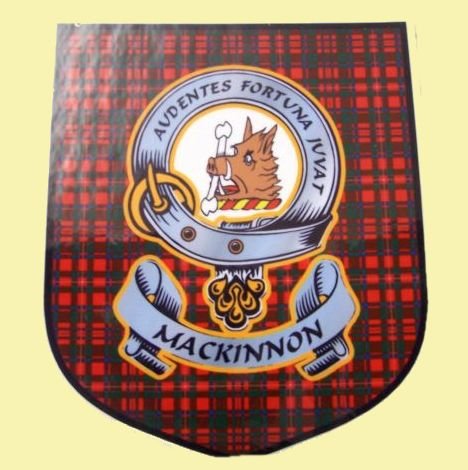 Image 0 of MacKinnon Clan Tartan Clan MacKinnon Badge Shield Decal Sticker 