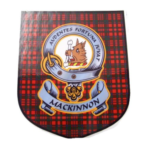 Image 1 of MacKinnon Clan Tartan Clan MacKinnon Badge Shield Decal Sticker 