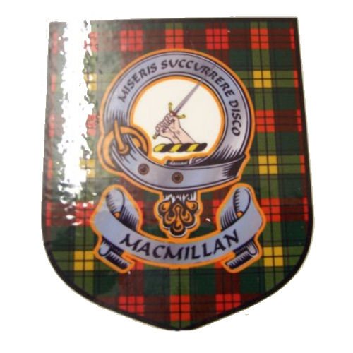 Image 1 of MacMillan Clan Tartan Clan MacMillan Badge Shield Decal Sticker 