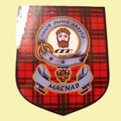 Image 0 of MacNab Clan Tartan Clan MacNab Badge Shield Decal Sticker 
