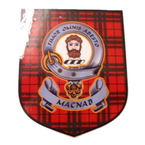 Image 1 of MacNab Clan Tartan Clan MacNab Badge Shield Decal Sticker 