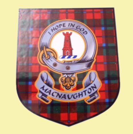 Image 0 of MacNaughton Clan Tartan Clan MacNaughton Badge Shield Decal Sticker 