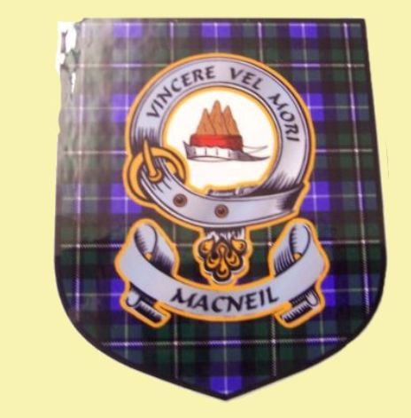 Image 0 of MacNeil Clan Tartan Clan MacNeil Badge Shield Decal Sticker Set of 3