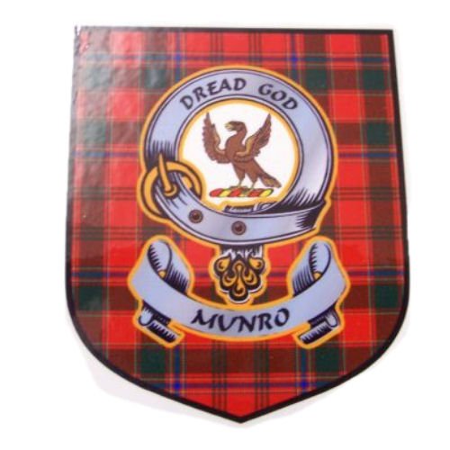 Image 1 of Munro Clan Tartan Clan Munro Badge Shield Decal Sticker 