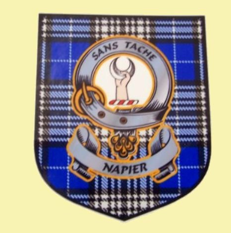 Image 0 of Napier Clan Tartan Clan Napier Badge Shield Decal Sticker 