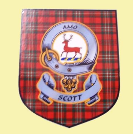 Image 0 of Scott Clan Tartan Clan Scott Badge Shield Decal Sticker 